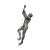 7 Feet Tall Contemporary Cast Aluminum "Climbing Man" Suspended Sculpture For Sale