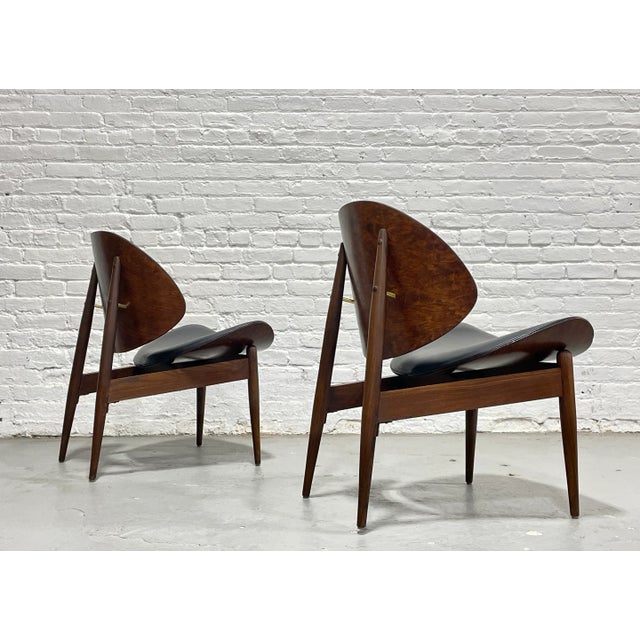 Pair - Mid Century Modern Clam Shell Chairs by Kodawood, C. 1960's For Sale - Image 15 of 18