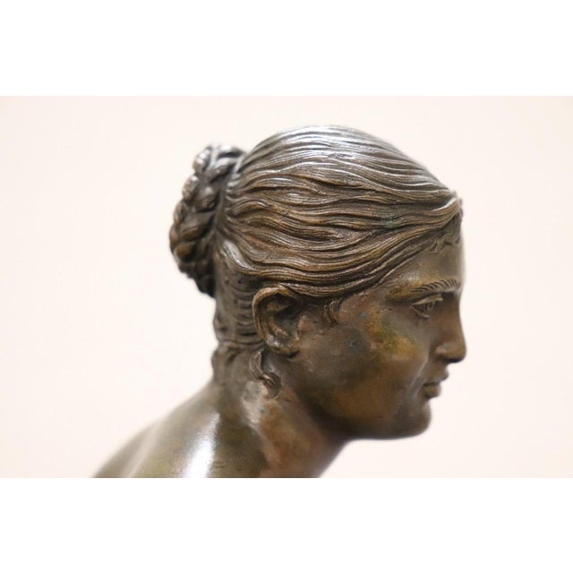 Bronze Bust of a Young Woman, Early 20th Century For Sale - Image 10 of 13
