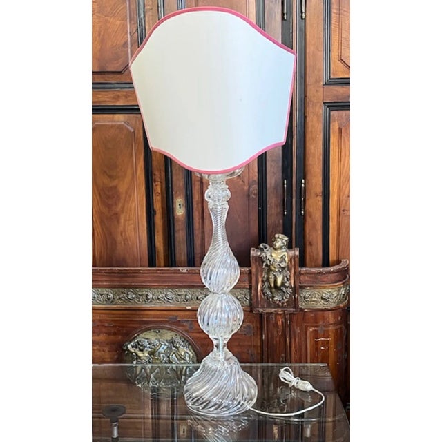 Clear Murano Glass Floor Lamp by Antonio Seguso, 1980s For Sale - Image 3 of 10