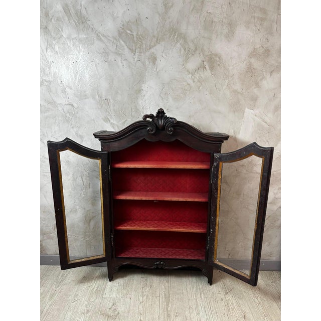 Wall Display Case in Walnut For Sale - Image 3 of 10