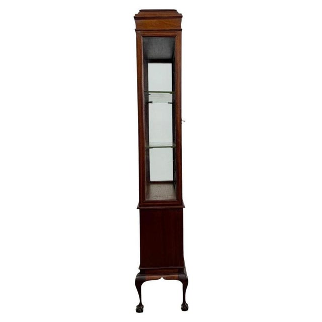 Antique Early 20th Century Mahogany Display Cabinet Vitrine For Sale - Image 6 of 11