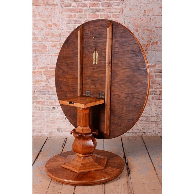 Brown Biedermeier Walnut Dining Table, Austria, 1820s For Sale - Image 8 of 13