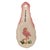 Mid-century Era pink and green 3d flamingo "Florida" ceramic spoon rest with a curious flamingo in the grass. The spoon...