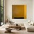 A subtle balance of colors and shapes. this original minimalist painting is characterized by warm tones of ochre, soft...
