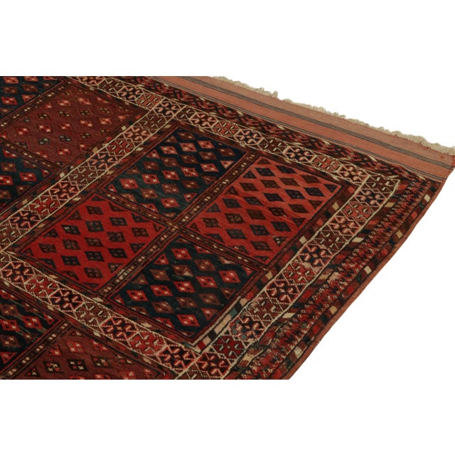 Vintage Turkish Extra-Long Runner With Tribal Motifs & Symbolic Lattice in Red - Rug & Kilim For Sale In New York - Image 6 of 7
