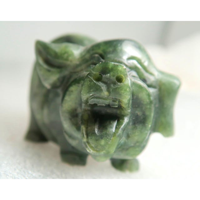 Miniature Hand-Carved Piglet of Serpentine Stone - Petey the Piglet! For Sale - Image 13 of 18