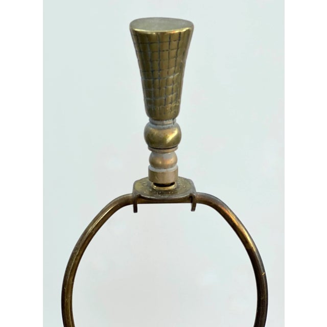 Late 20th Century Neoclassical Travertine and Metal Table Lamps With Tassles - Set of Two For Sale - Image 4 of 8