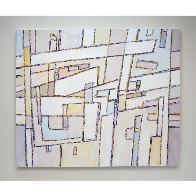 In this painting, I sought to capture the ephemeral interplay of structure and freedom. Using acrylics, my brushstrokes...