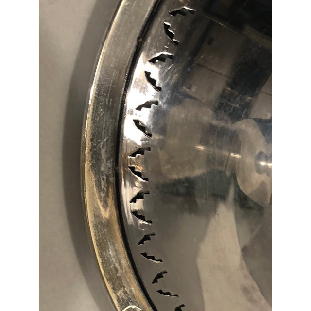 English Silver Condiment / Sauce Bowl With Saucer For Sale - Image 9 of 15