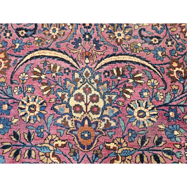 19th Century Oversized Persian Khorassan Rug, Hand-Knotted Wool, Allover Pattern, Purple & Blue, 11’ X 20’ For Sale - Image 17 of 17