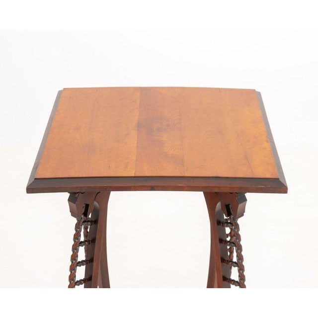 English Aesthetic Movement Mahogany Side Table For Sale - Image 3 of 7