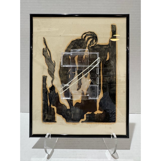 Mid 20th Century Signed Original Expressionist Print "Dawn of Awakening" Barbara Shannon Figural Art Framed For Sale In Atlanta - Image 6 of 6