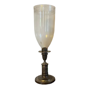 Antique Early 19th Century English George III Old Sheffield Plate Silver on Copper Photophore or Candlestick Lamp