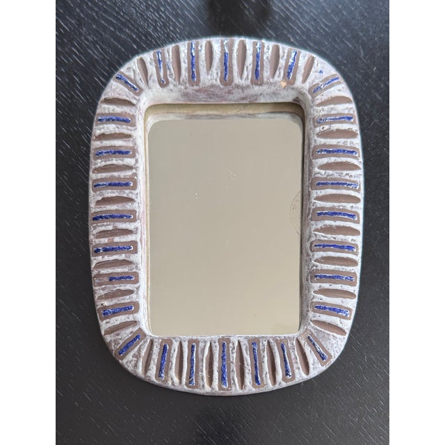 Ceramic Vintage Ceramic Mirror, 1950s For Sale - Image 7 of 7