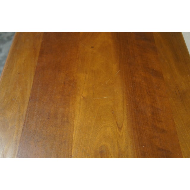 Vintage American Country Farmhouse Cherry & Pine Painted Table Kitchen Island For Sale - Image 11 of 12