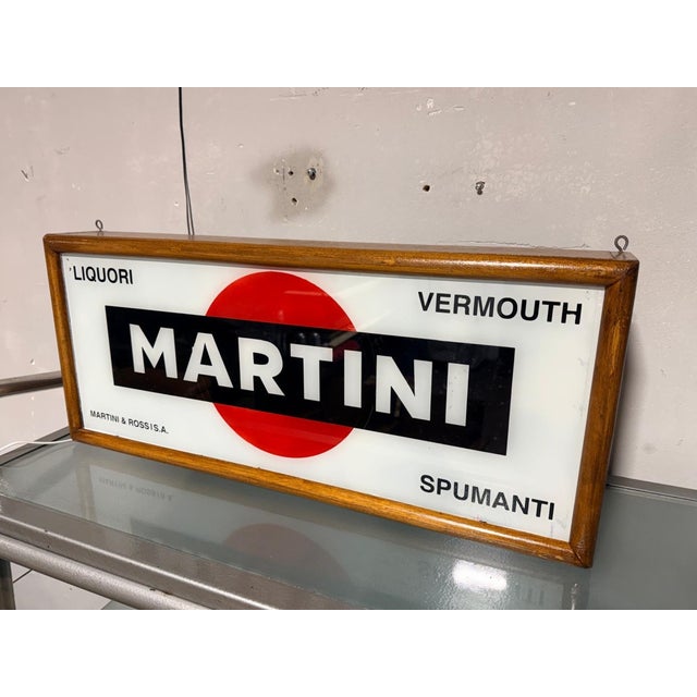 Vintage Illuminated Martini Sign, 1970s For Sale - Image 6 of 8