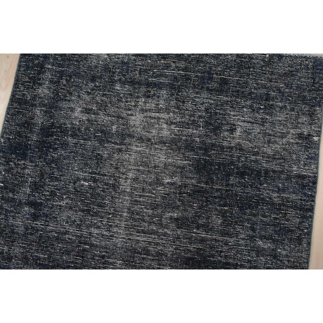 Tabriz Runner 2’8” X 14’5” Blue Wool Vintage Overdyed Hand-Knotted Rug For Sale In Philadelphia - Image 6 of 11