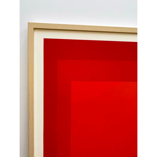 Josef Albers Josef Albers Vintage 1978 Mid Century Modernist Framed Fine Art Silkscreen Print " Homage to the Square " 1969 For Sale - Image 4 of 16