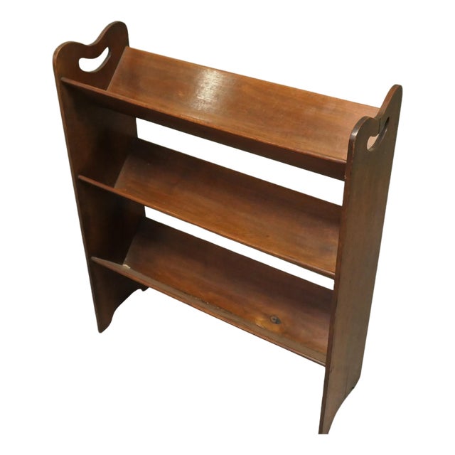 Arts and Crafts Open Front Slope-Shelf Book Trough For Sale