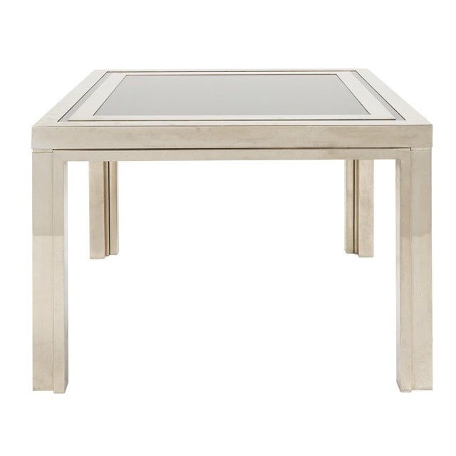 Schumacher 1970s Schumacher French Chrome & Enamel Side Table For Sale - Image 4 of 4