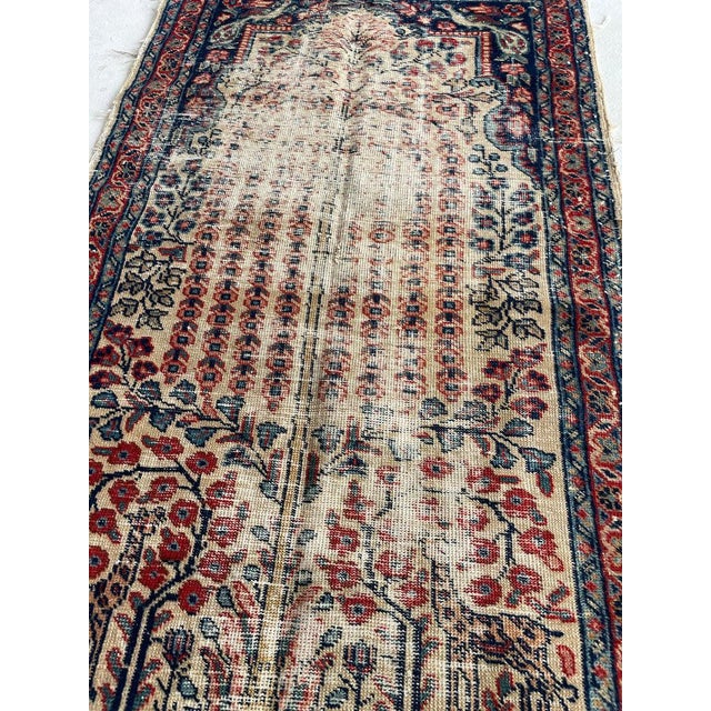 Mid 20th Century Vintage GIRAFFE MOTIFS Tree of Life Piece Rug 2.7 x 4.5 For Sale - Image 5 of 10