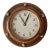 Vintage Mid-Century Korean Copper Brass Nautical Porthole-Style Wall Clock For Sale