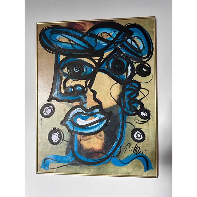 Fantastic Original Painting by Listed German Artist Peter Robert Keil (born 1942-) This piece circa 1970s from Keils...