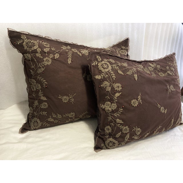 Add a touch of elegance to your bedroom decor with this beautiful pair of Spanish Floral Embroidered Tulle Veil Decorative...