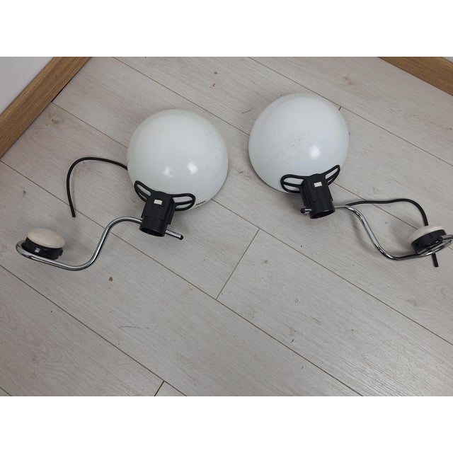 1960s Chrome Wall Lamps with Iguzzini Joints for Harveiluce, 1960s, Set of 2 For Sale - Image 5 of 7