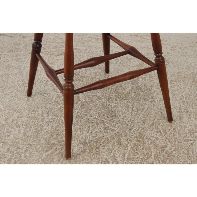 Pair Robert Bergelin Windsor Style Cherry Counter Chairs For Sale - Image 9 of 16