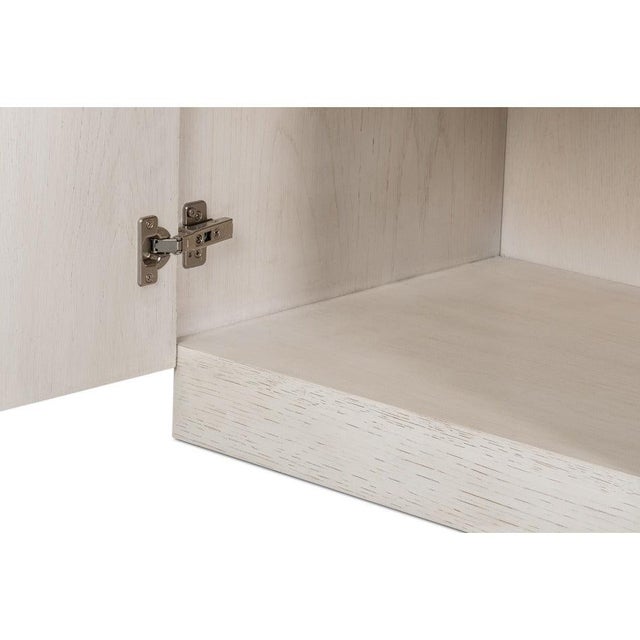 Contemporary Carved Credenza - White Oak with Silver Leaf Doors For Sale - Image 9 of 13