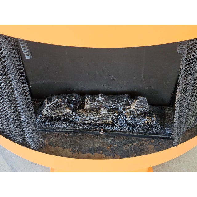 Mid 20th Century Mid Century Free-Standing Corner Electric Fireplace For Sale - Image 5 of 6