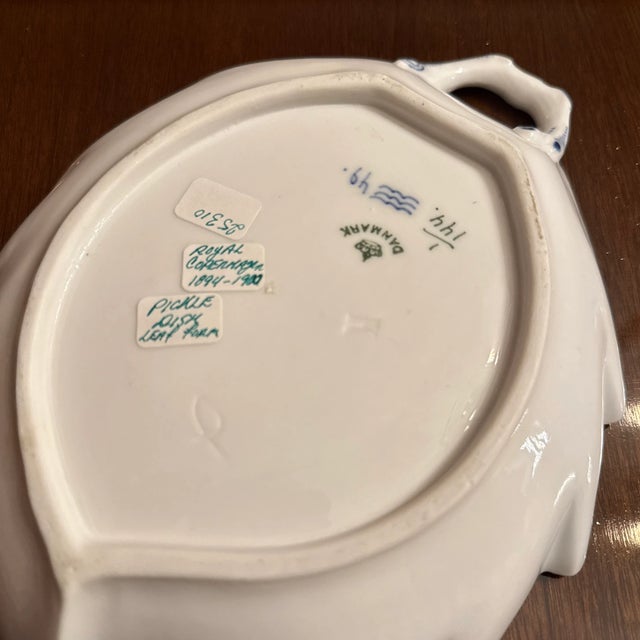 19th Century Fine 19th Century Royal Copenhagen Leaf For Sale - Image 5 of 5