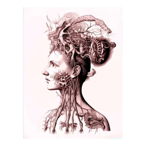 24 " X 32" Female Portrait - Limited Edition Fine Art Print by Diane Grant Studio / Cabinet of Curiosities