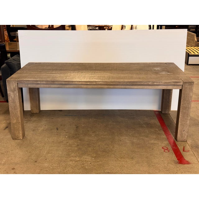 Design Plus Gallery presents a Drifted Reclaimed Oak Parsons Rectangular Dining Table by Nils Verhoeven for Restoration...