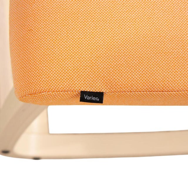 Ash and Fabric Variable Stools in Apricot and Black by Peter Opsvik for Varier, Set of 2 For Sale - Image 11 of 18
