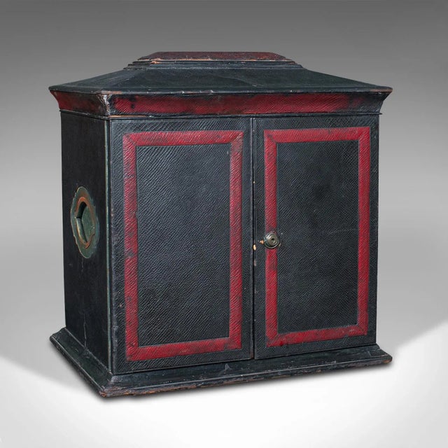 1870s Antique Victorian English Leather Correspondence Box For Sale - Image 11 of 11