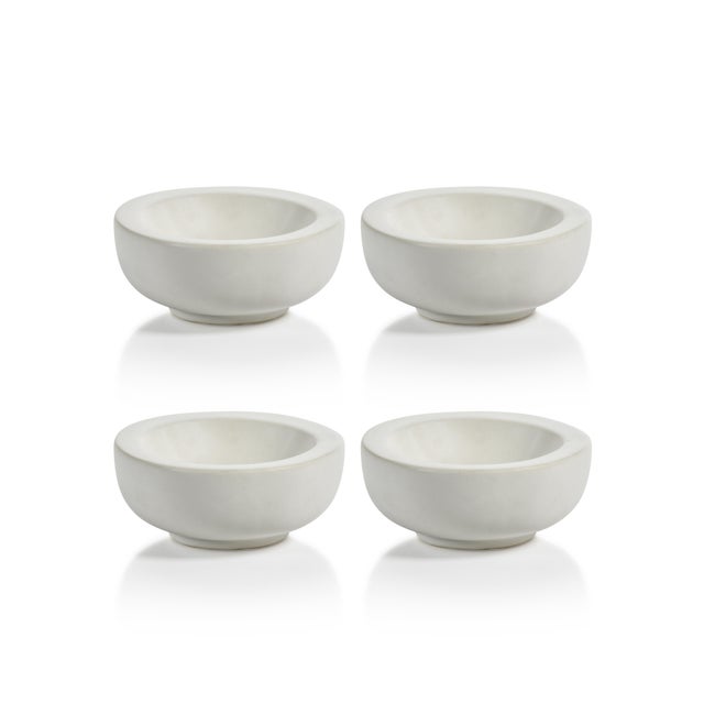 2020s Modica 4.5" Soft Organic Shape Ceramic Bowls, Set of 4 For Sale - Image 5 of 5