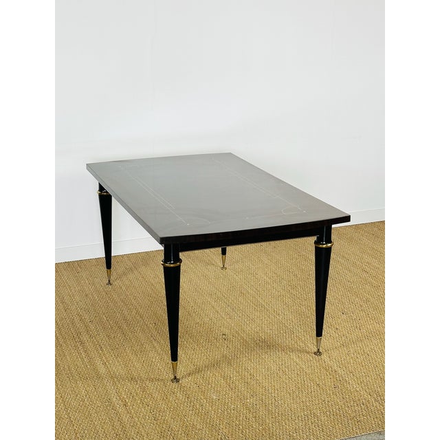 Modern Extendable Dining Table in Maccassar Ebony, 1950s For Sale - Image 4 of 17