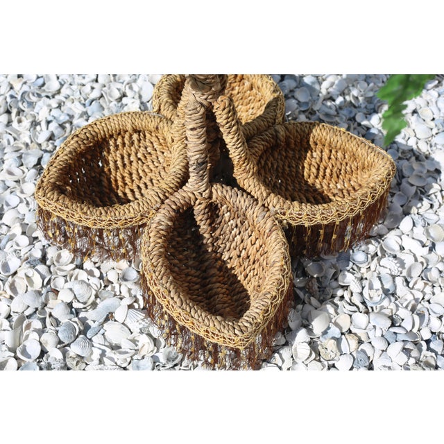 Vintage Wicker Coconut Palm Tree Basket Chairish
