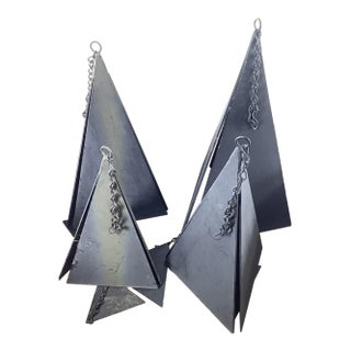 Set of Four Brutalist Wind Chimes by North Country Wind Bells For Sale