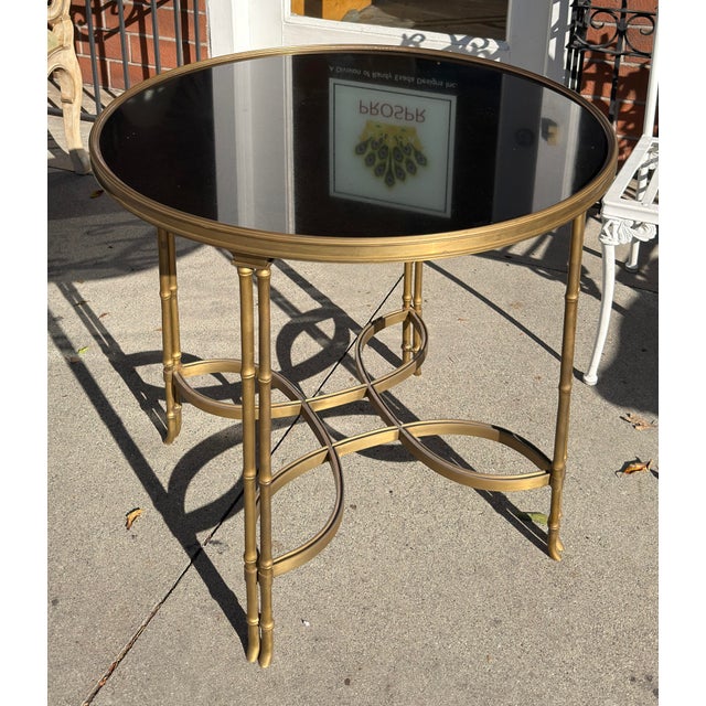 Neoclassical Neoclassical Style Bronze & Granite Gueridon Side Table For Sale - Image 3 of 5