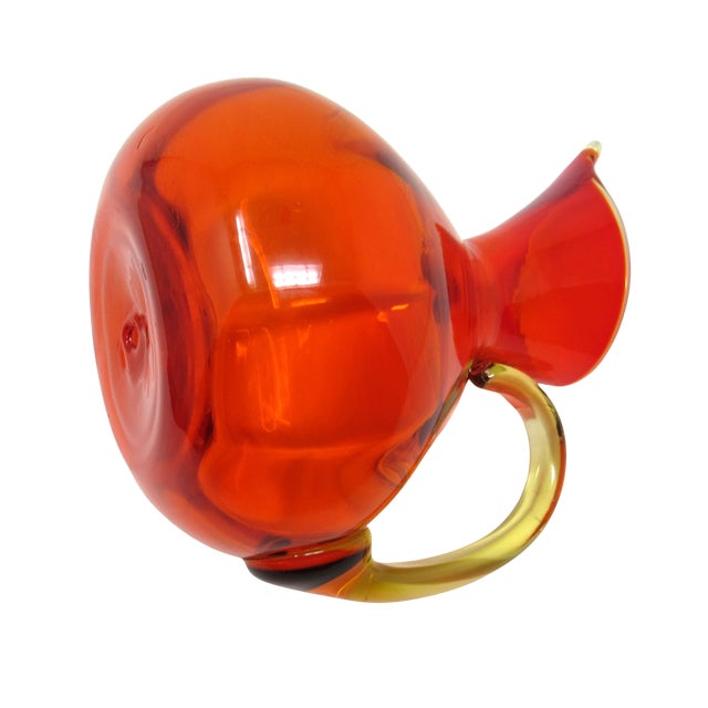 Rainbow Tangerine "The Admiral” #797 Panel Optic Pitcher For Sale - Image 10 of 10