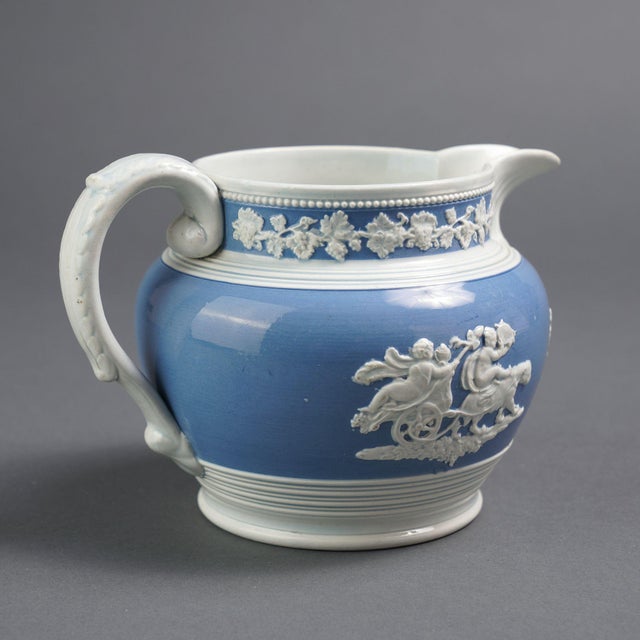 English Staffordshire Pearlware Pitcher by Chetham & Woolley, 1820-30 For Sale - Image 4 of 10