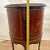 1930s French Louis Revival Demilune Cabinet With Shelf, Marble Top, Floral Marquetry For Sale - Image 9 of 12