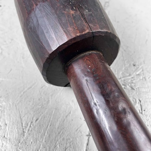 Rustic Large Antique Japanese Wooden Mochigome Stamper, 1920s For Sale - Image 3 of 13