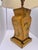 1980s Chinoiserie Bradburn Gallery Hand-Painted Faux Bois Metal Table Lamp With Original Labeled Shade For Sale - Image 10 of 12