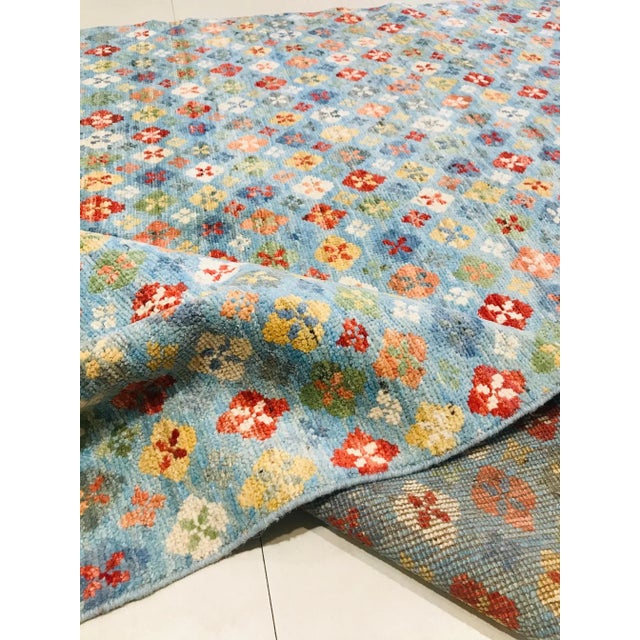 Vintage Afghan Blue Baluch Carpet, 1980s For Sale - Image 11 of 15