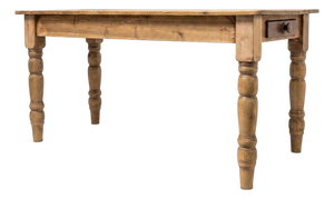 Vintage French Provincial Pine Farmhouse Dining Table